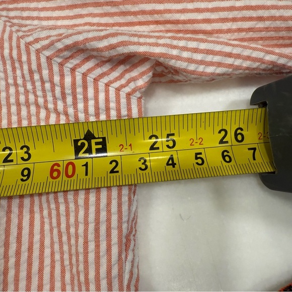 Ralph Lauren Seersucker Shirt Mens Sz M short sleeve button down Pink/white - Picture 6 of 11